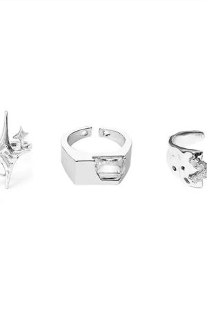 New Style Trends - Y2k Silver Stardust  Ring - Outfit Ideas