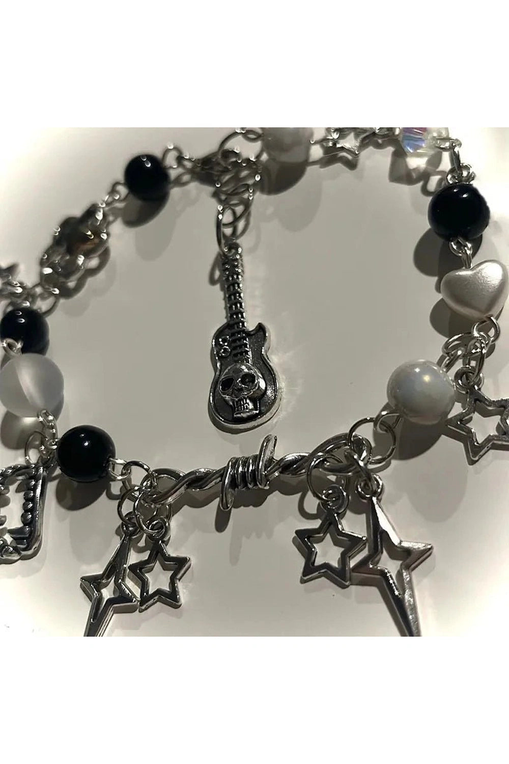 New Style Trends - Y2k Vampire Tooth Skull Beaded Bracelet - Outfit Ideas