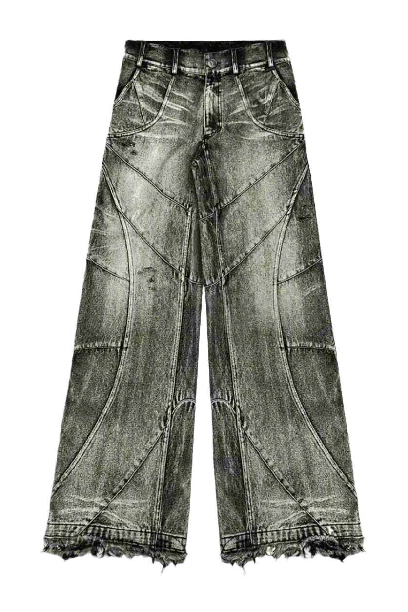 New Style Trends - Y2k Washed Patchwork Jeans - Outfit Ideas
