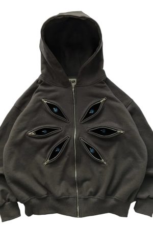 New Style Trends - Zipped Gaze Hoodie - Outfit Ideas