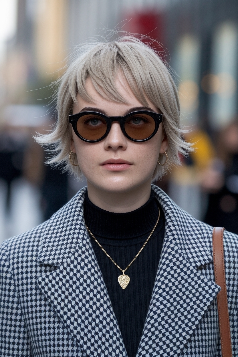 Short Hair Cuts for Women with Round Faces: Perfect Choices outfit idea