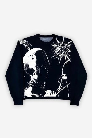 Style Core Aesthetics, New Style Trends - '2K Anarchy' Knit Sweater