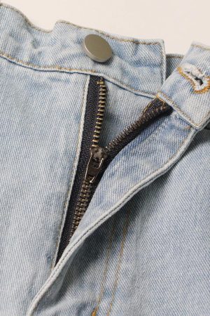 Style Core Aesthetics, New Style Trends - Baddie Embellished Cut-Out Jeans