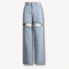 Style Core Aesthetics, New Style Trends - Baddie Embellished Cut-Out Jeans