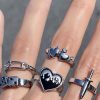 Style Core Aesthetics, New Style Trends - Bague coeur 5 pièces Y2k