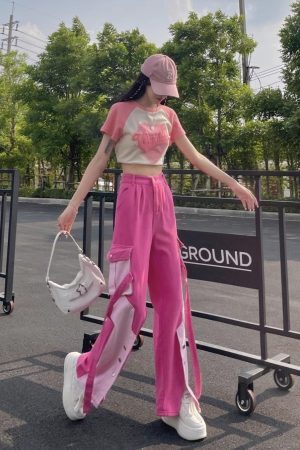 Style Core Aesthetics, New Style Trends - Barbie Patchwork Cargo Pants