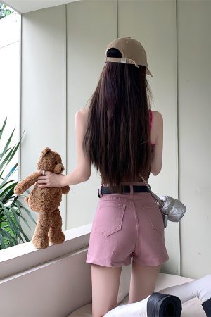 Style Core Aesthetics, New Style Trends - Barbie Side Slit Denim Mini Skort