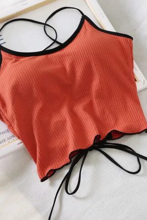 Style Core Aesthetics, New Style Trends - Basic Corduroy Backless Crop Top