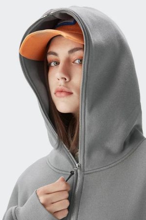 Style Core Aesthetics, New Style Trends - Blank Zip Hoodie