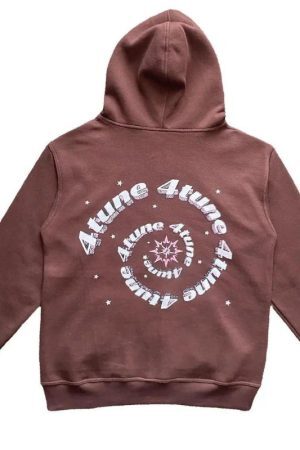 Style Core Aesthetics, New Style Trends - Brown full zip hoodie