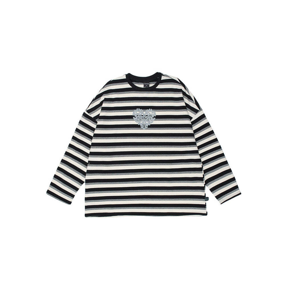 Style Core Aesthetics, New Style Trends - Butterfly Striped Long Sleeve Tee
