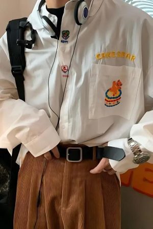 Style Core Aesthetics, New Style Trends - Cake Bear Embroidered Shirt