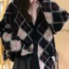 Style Core Aesthetics, New Style Trends - Cardigan ample en jacquard à carreaux