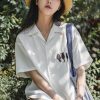Style Core Aesthetics, New Style Trends - Cat Embroidered Shirt