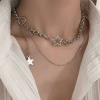 Style Core Aesthetics, New Style Trends - Collier Chaîne Superposée à Décor d'Étoile Strassée