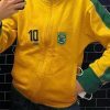 Style Core Aesthetics, New Style Trends - Color Block Embroidery Collar Neck Jacket