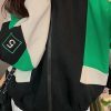 Style Core Aesthetics, New Style Trends - Color Block Zip Up Varsity Jacket