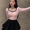 Style Core Aesthetics, New Style Trends - Coquette Bow Fluffy Neck Top