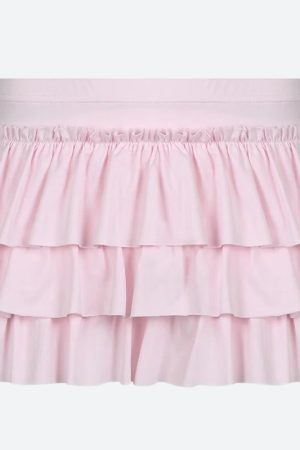 Style Core Aesthetics, New Style Trends - Coquette Layered Bow Mini Skort