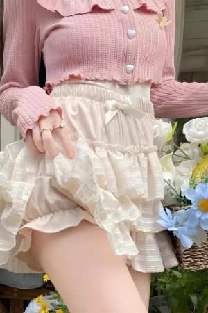 Style Core Aesthetics, New Style Trends - Coquette Ruffle Mini Skirt