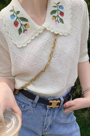 Style Core Aesthetics, New Style Trends - Cottagecore Collar Top