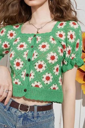 Style Core Aesthetics, New Style Trends - Cottagecore Floral Crochet Cardigan