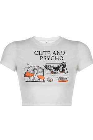 Style Core Aesthetics, New Style Trends - Cute and Psycho Crop Top