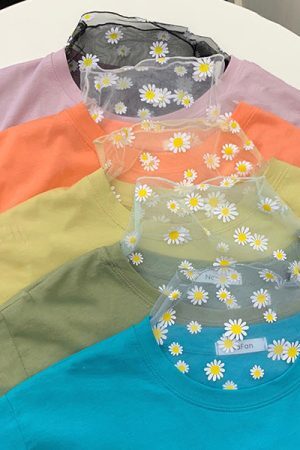 Style Core Aesthetics, New Style Trends - Daisy Mesh Top + Tee Co-Ord