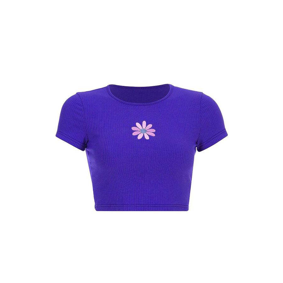 Style Core Aesthetics, New Style Trends - Daisy Ribbed Top