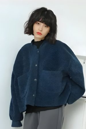 Style Core Aesthetics, New Style Trends - Dark Academia Button Up Pockets Cardigan