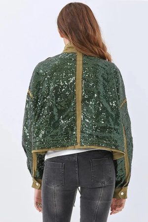 Style Core Aesthetics, New Style Trends - Disco Cowgirl Sequined Zip-Up Jacket