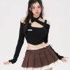 Style Core Aesthetics, New Style Trends - Drawstring Pleated Mini Skirt