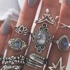 Style Core Aesthetics, New Style Trends - Ensemble de 11 pièces de pierres précieuses étoilées vintage sculptées