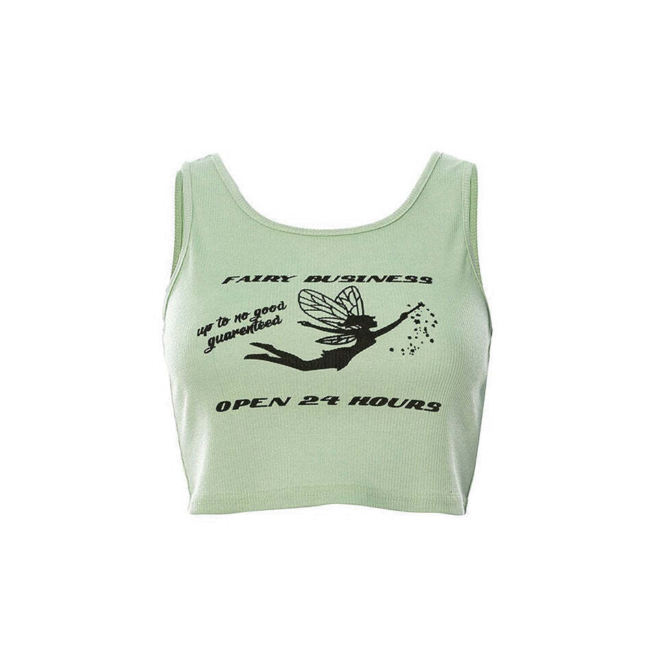 Style Core Aesthetics, New Style Trends - Fairy Business Ribbed Top