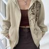 Style Core Aesthetics, New Style Trends - Fairy Grunge Floral Zip-Up Hoodie