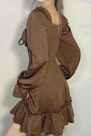 Style Core Aesthetics, New Style Trends - Fairy Grunge Ruffled Mini Dress