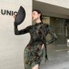 Style Core Aesthetics, New Style Trends - Fairycore Floral Slit Qipao Mini Dress