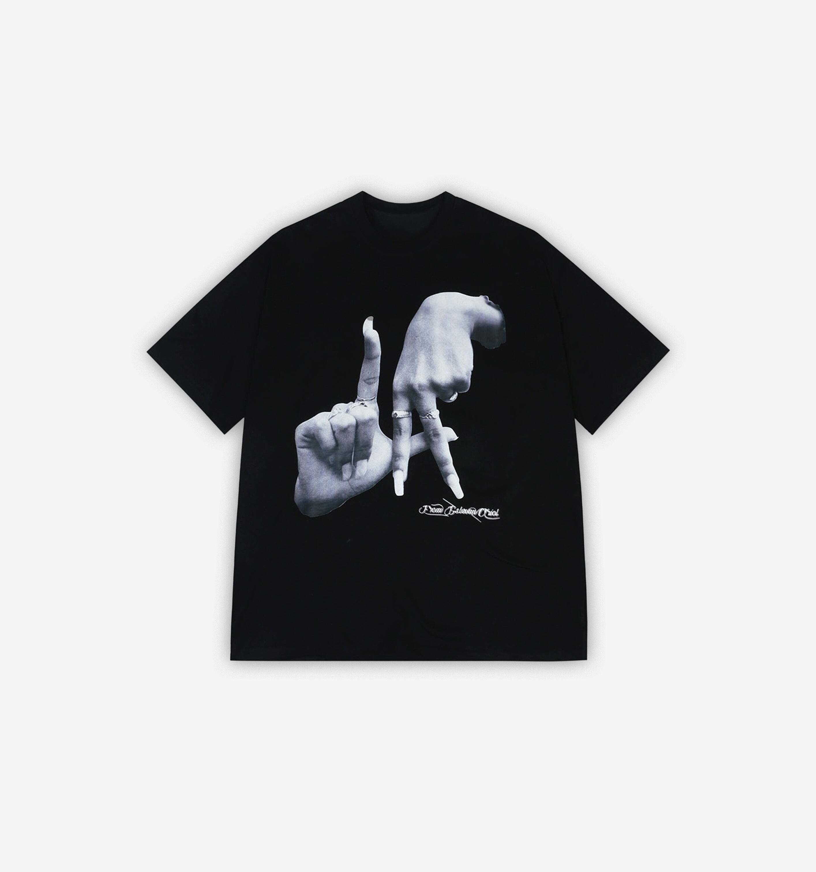 Style Core Aesthetics, New Style Trends - Finger Cross Y2K Oversize T-Shirt