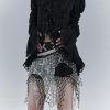 Style Core Aesthetics, New Style Trends - Goth Asymmetric Ruched Sleeve Shirt