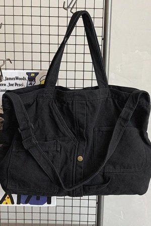 Style Core Aesthetics, New Style Trends - Grand sac à bandoulière Vintage Wash