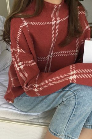 Style Core Aesthetics, New Style Trends - Grid Lounge Sweater