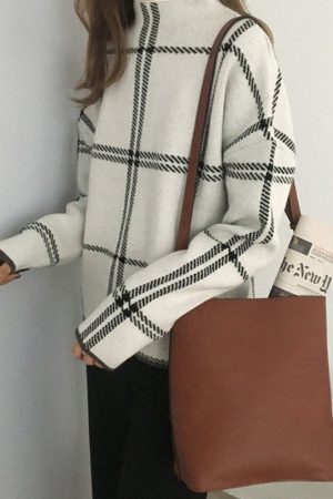 Style Core Aesthetics, New Style Trends - Grid Lounge Sweater