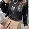 Style Core Aesthetics, New Style Trends - Grunge Distressed Knit Sweater