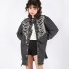 Style Core Aesthetics, New Style Trends - Grunge Distressed Long Denim Jacket