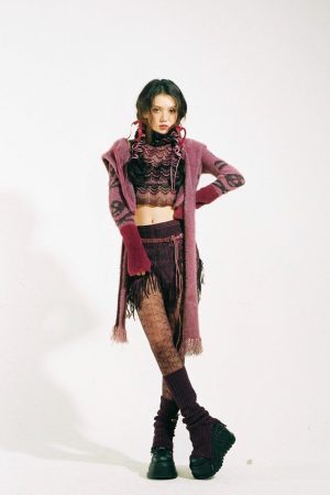 Style Core Aesthetics, New Style Trends - Grunge Gothic Skull Hooded Cardigan