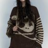Style Core Aesthetics, New Style Trends - Grunge Tasseled Hooded Sweater