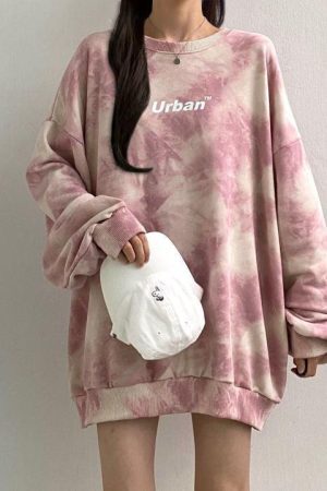 Style Core Aesthetics, New Style Trends - Indie Urban Print Longline Sweatshirt