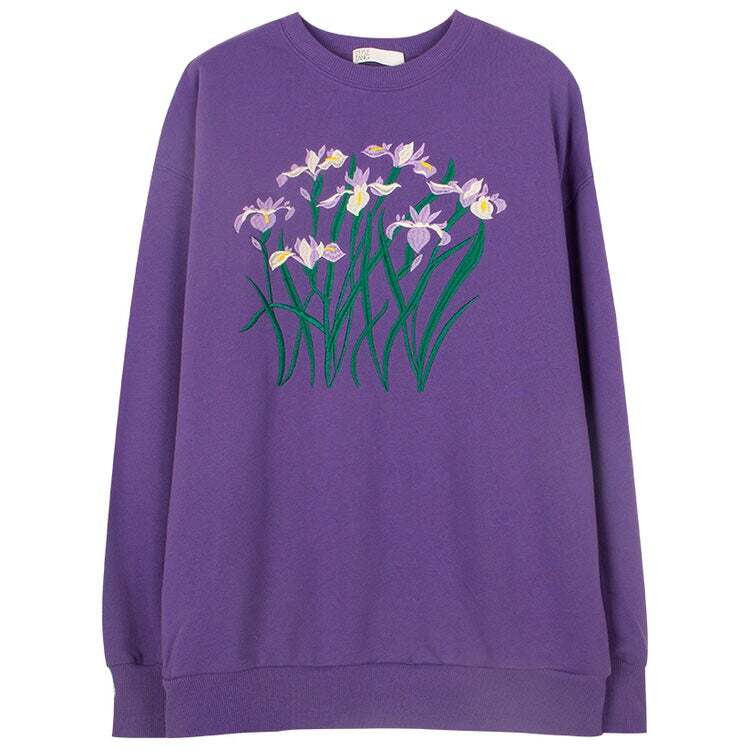 Style Core Aesthetics, New Style Trends - Iris Embroidery Sweatshirt
