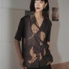 Style Core Aesthetics, New Style Trends - Japanese Art Short Sleeve Blouse