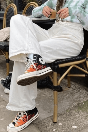 Style Core Aesthetics, New Style Trends - Jean boyfriend blanc délavé
